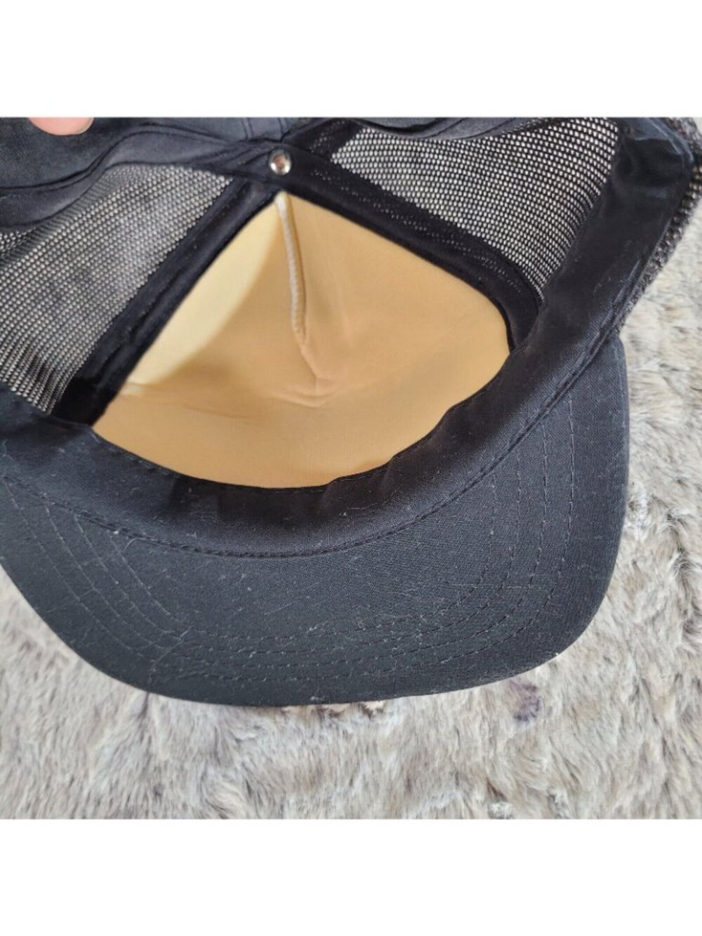 Vintage 80s Beneath This Cap Is A Winner Trucker Hat Snapback Mesh USA Humor - Picture 5 of 6